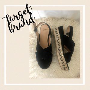Espidrilles black and silver sandals